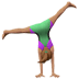 🤸🏽‍♀️ woman cartwheeling: medium skin tone display on Apple